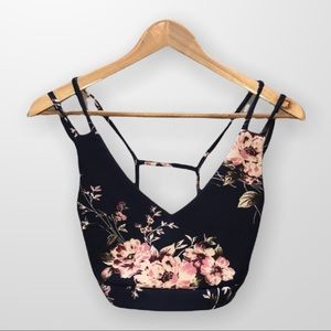 Dark Floral Bralette Size Small